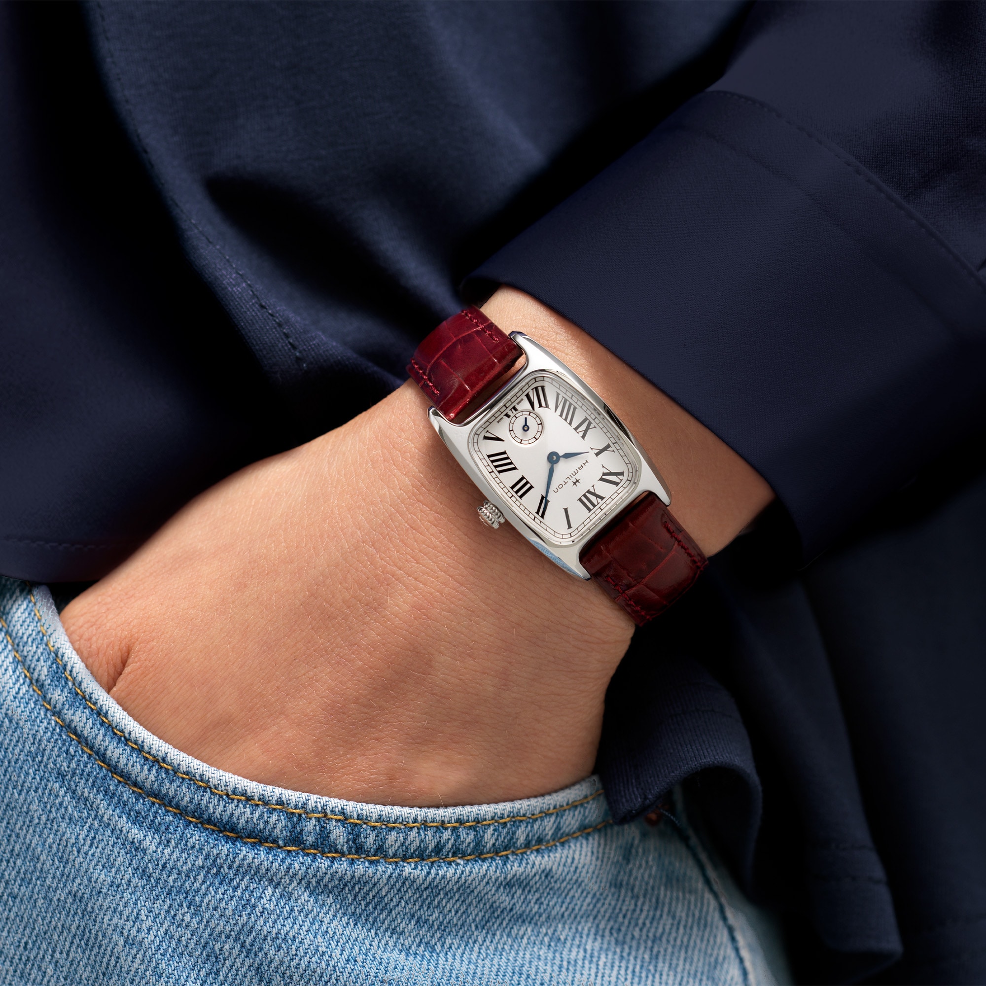 HAMILTON ハミルトン　腕時計　アメリカンクラシック　ボルトン　レッド アメリカン クラシック RED STRAP 16mm - ストラップカラー