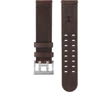 Khaki Aviation Brown Leather strap 20mm