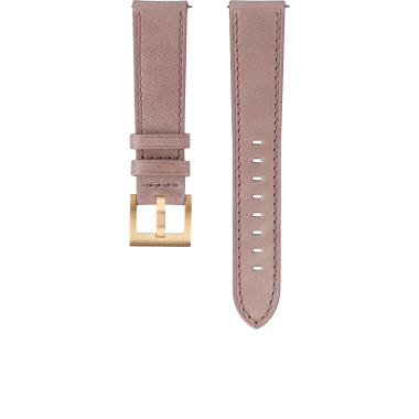 Khaki Aviation Pink Leather strap 18mm
