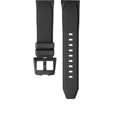Ventura Black Rubber Strap 23mm