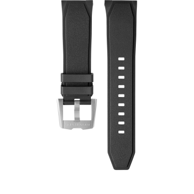 Ventura Black Rubber Strap 23mm