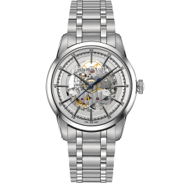 American Classic RailRoad Skeleton Auto - Dial color:Silver - H40655151 ...