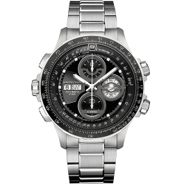 Khaki Aviation Khaki X Wind Auto Chrono Dial color Black H77766131 Hamilton Watch