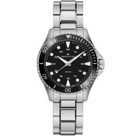 Hamilton (EBQGE) Khaki Scuba 37mm Quartz White Ceramic Dial/Rubber Strap