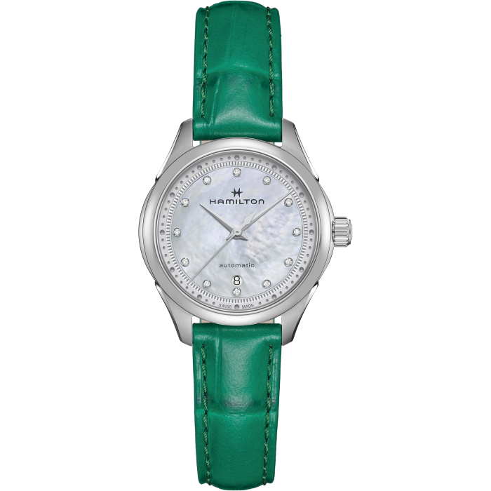 Jazzmaster Lady Auto - silver dial - green strap - H32275890 