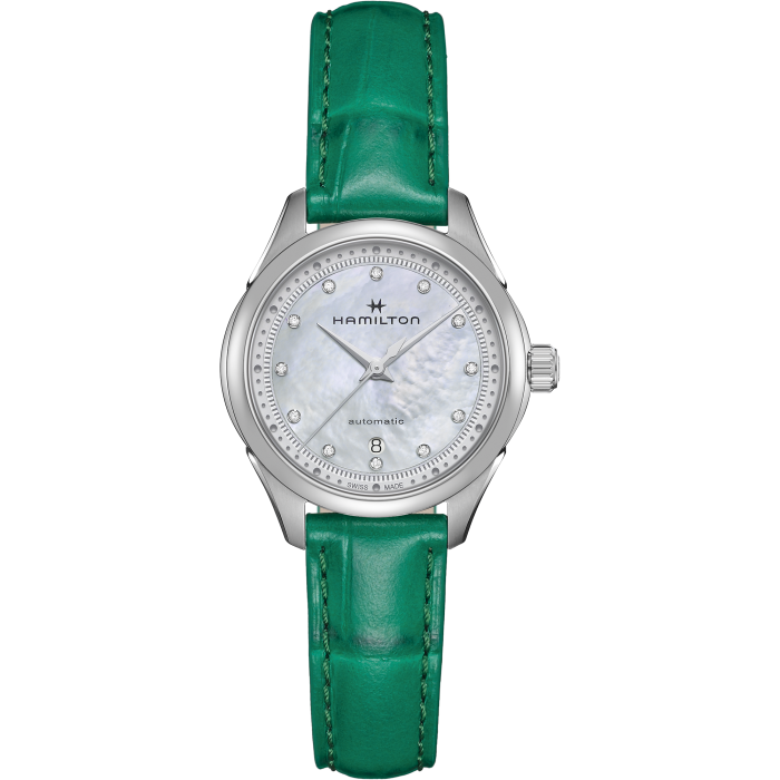 Jazzmaster Lady Auto - silver dial - green strap - H32275890