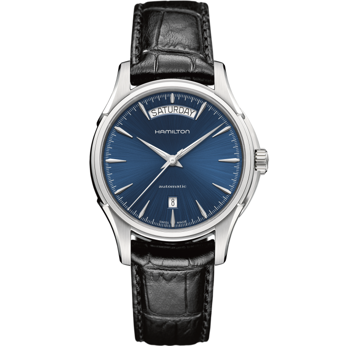 hamilton jazzmaster day date blue