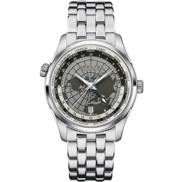 Jazzmaster Automatic Watch GMT - Grey Dial - H32605181 | Hamilton ...