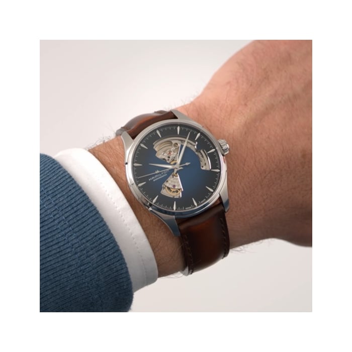 Jazzmaster Open Heart - smoked dial - H32675540 | Hamilton Watch