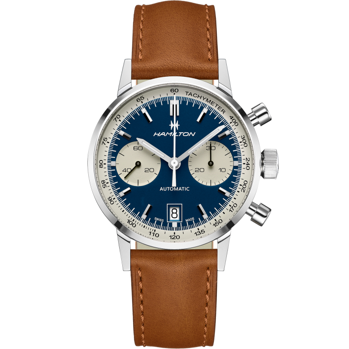 Intra-Matic Auto Chrono - blue dial - H38416541 | Hamilton Watch