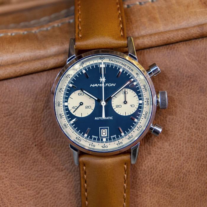 Intra-Matic Auto Chrono - blue dial - H38416541 | Hamilton Watch