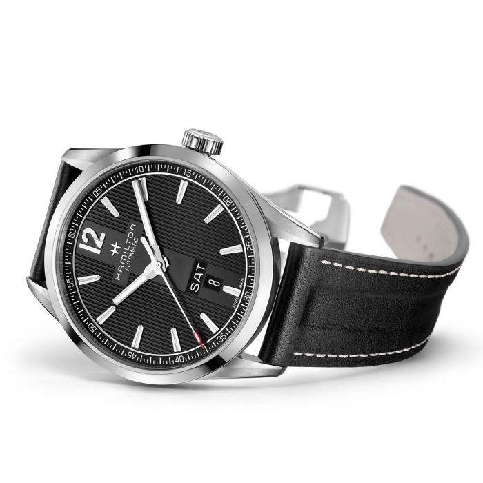 Broadway Automatic Watch Day Date Black Dial H43515735