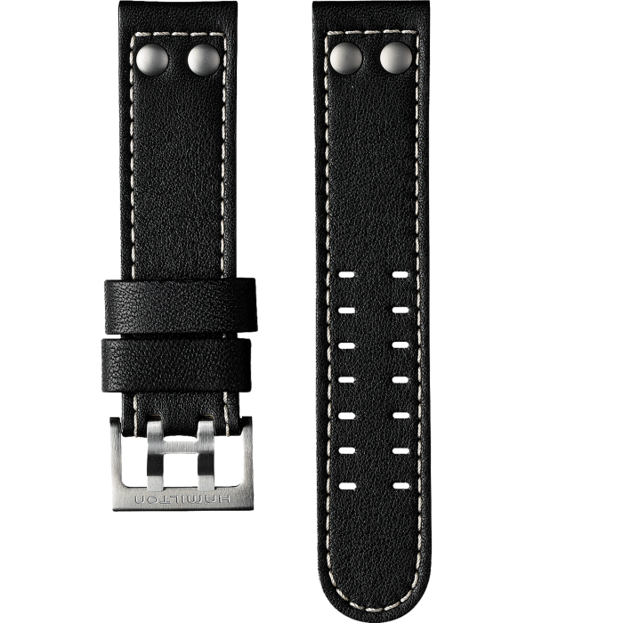 カーキ アビエーション BLACK STRAP 22mm