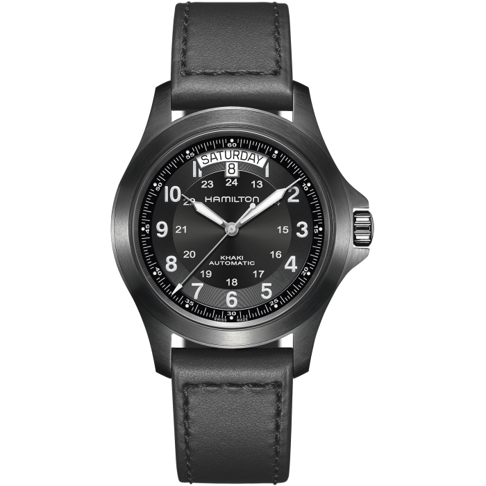 KHAKI FIELD - Khaki King 40mm / Black PVD steel case / Black