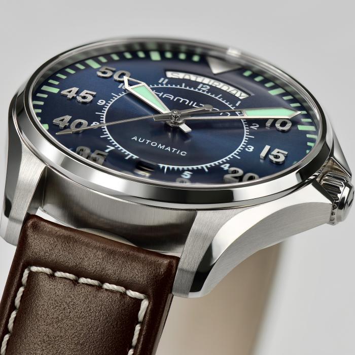 Hamilton khaki deals aviation day date