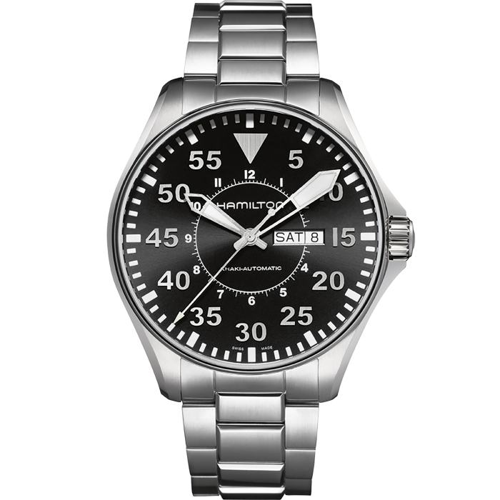 Khaki Aviation Pilot Day Date Automatic Watch - H64715135