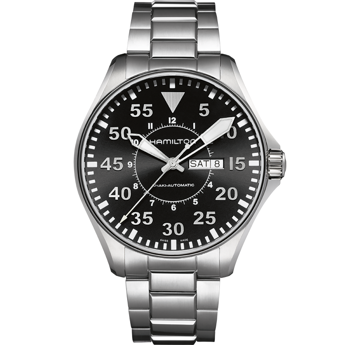 Khaki Aviation Pilot Day Date Automatic Watch - H64715135 ...