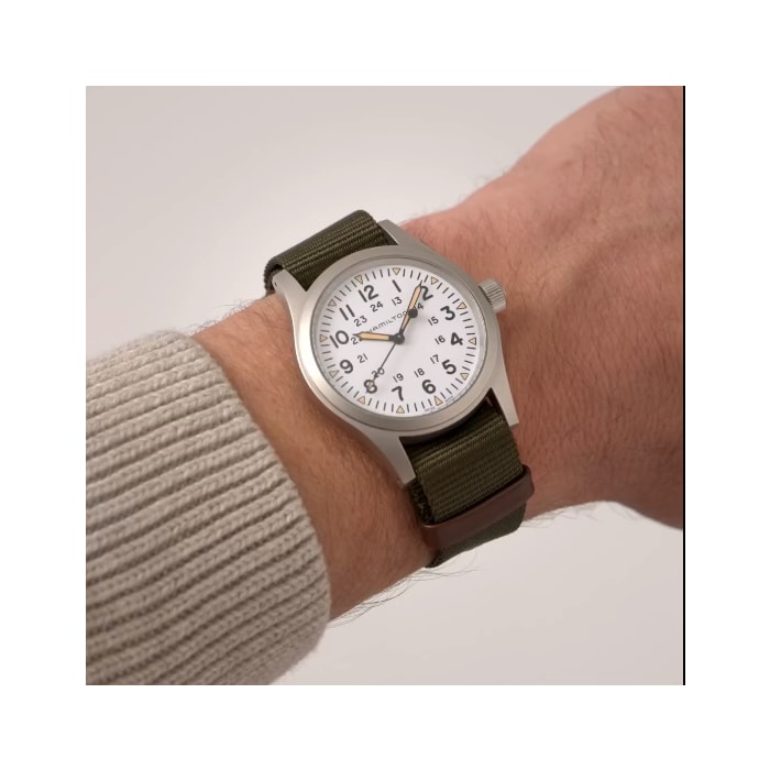 White dial hamilton clearance khaki