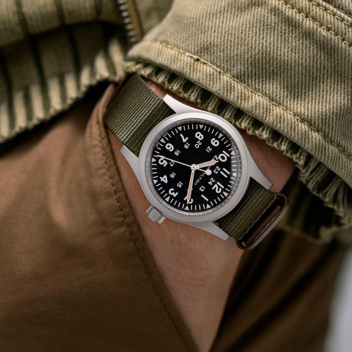 Hamilton Khaki SHIPS別注 紺文字盤 手巻き 38mm - 腕時計(アナログ)