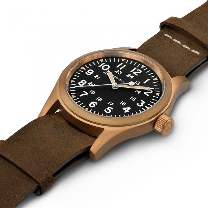 Khaki Field Mechanical Bronze - Black dial - Brown Nato strap ...