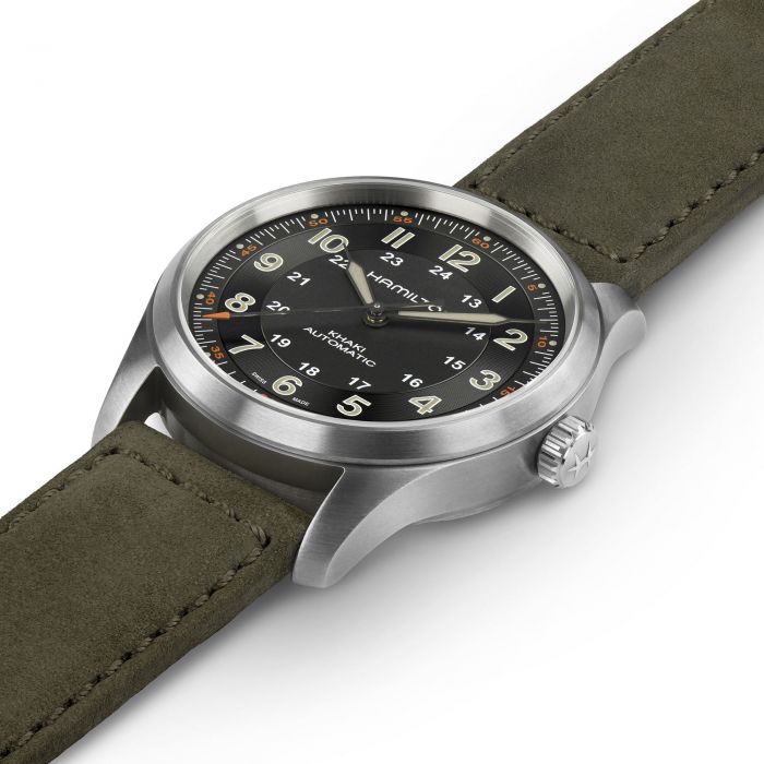 Khaki Field Titanium Black dial Green strap H70205830