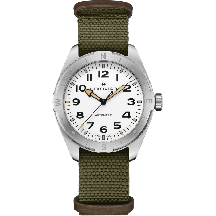 hamilton field watch white dial