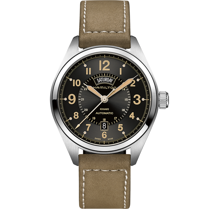 Khaki Field Automatic Watch Day Date - Black Dial - H70505833