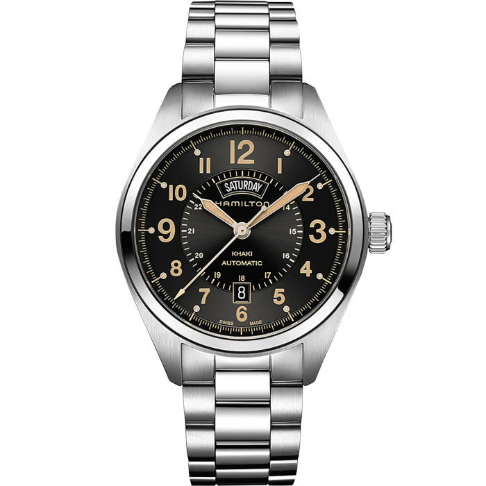 Khaki Field Automatic Watch Day Date - Black Dial - H70505933