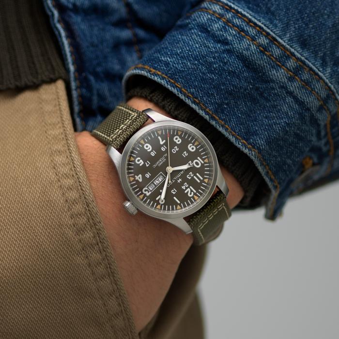 Khaki Field Automatic Watch Day Date - Grey Dial - H70535081