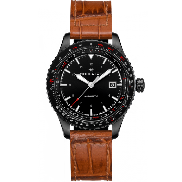 Khaki Aviation Converter Auto 42mm - Steel black PVD case with