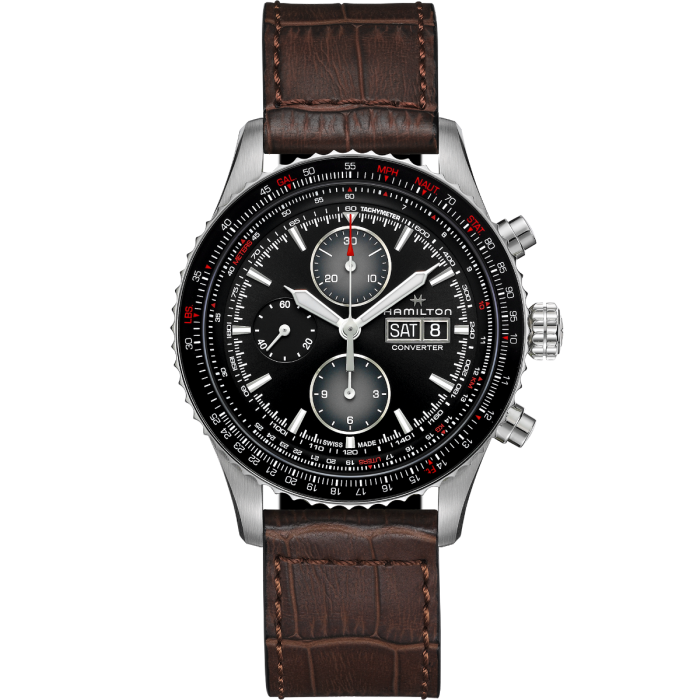 Khaki Aviation Converter Auto Chrono 44mm - Steel case with black