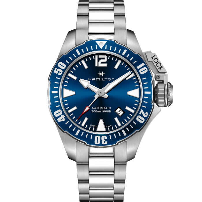 Khaki Navy Automatic Watch Frogman - Blue Dial - H77705145