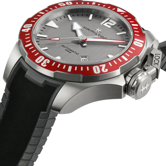 Khaki Navy Automatic Watch Frogman Titanium - Black Dial 