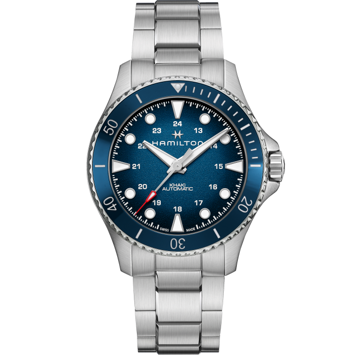 Khaki Navy Scuba Auto - Blue dial - stainless steel bracelet, Hamilton  Watch - H82505140