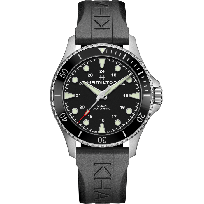 Khaki Navy Scuba Auto - Black dial - Black rubber strap | Hamilton