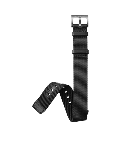 Khaki Field Black Textile Nato strap 18mm
