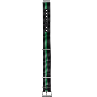 BLACK GREEN STRAP 22MM