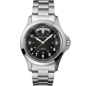 KHAKI FIELD - Khaki King 40mm / Black PVD steel case / Black dial 