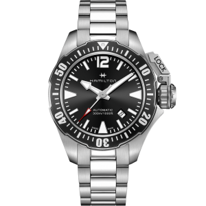 Khaki Navy Automatic Watch Frogman - Black Dial - H77605335