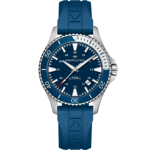 Khaki Navy Scuba Syroco - Blue dial - blue rubber strap 