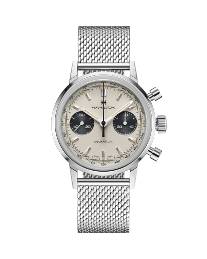 American Classic Intra Matic Chronograph H Dial color White H38429710 Hamilton Watch
