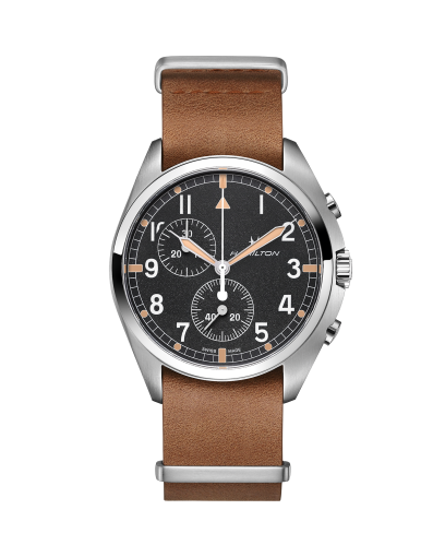 Khaki Aviation Pilot Pioneer Chrono Quartz - Dial color:Black  