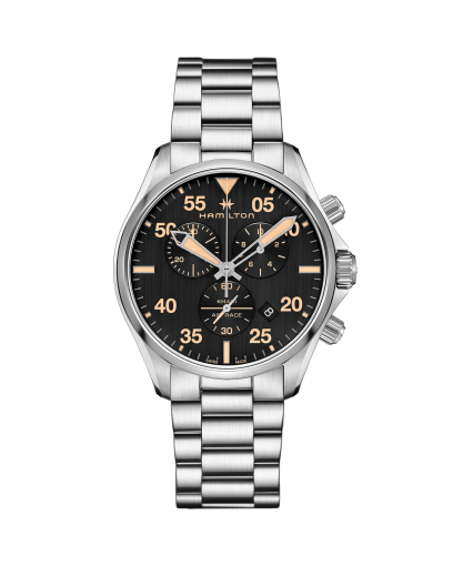 Khaki Aviation Khaki Pilot Chrono Quartz - Dial color:Black 