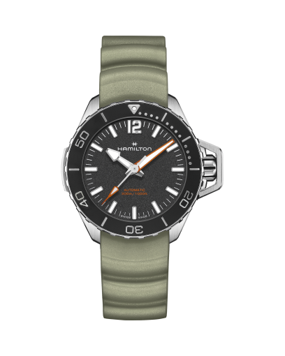 Khaki Navy Frogman Auto Dial color Black H77825330 Hamilton Watch
