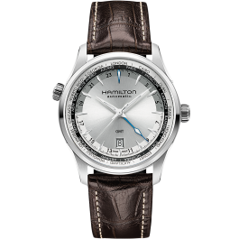 Jazzmaster GMT Auto - Dial color:Silver - H32605551 | Hamilton Watch