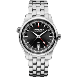Hamilton JAZZMASTER 腕時計 Jazzmaster GMT Auto - Dial color:Black - H32695131 | Hamilton Watch