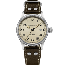 時計 Hamilton Khaki Khaki Field Pioneer Automatique 42mm - Dial color:Beige