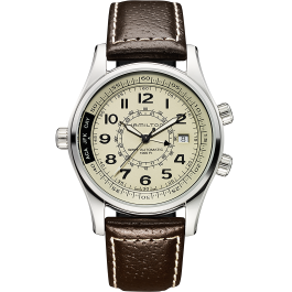 Hamilton カーキネービーUTC.GMT Automatic 本体 Khaki Navy Khaki UTC Auto - Dial color:Beige - H77525553
