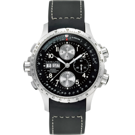 HAMILTON KHAKI クロノグラフ ジャンク品 Khaki Aviation X-Wind Auto Chrono - Dial color:Black - H77616333