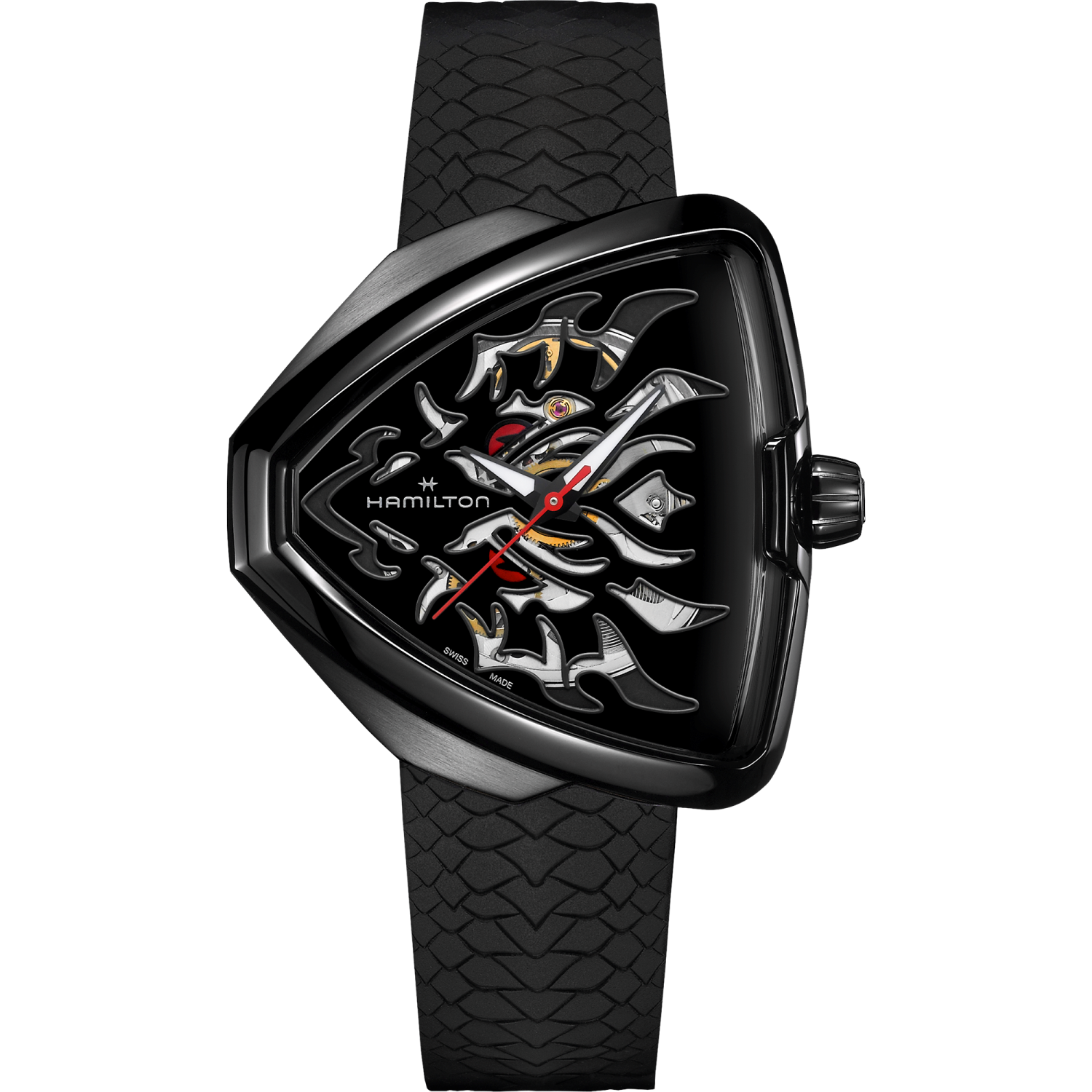 Hamilton Ventura Elvis80 Skeleton Auto 42mm x 45mm Black Dial